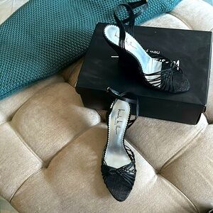 Nicole Miller Satin Wedge